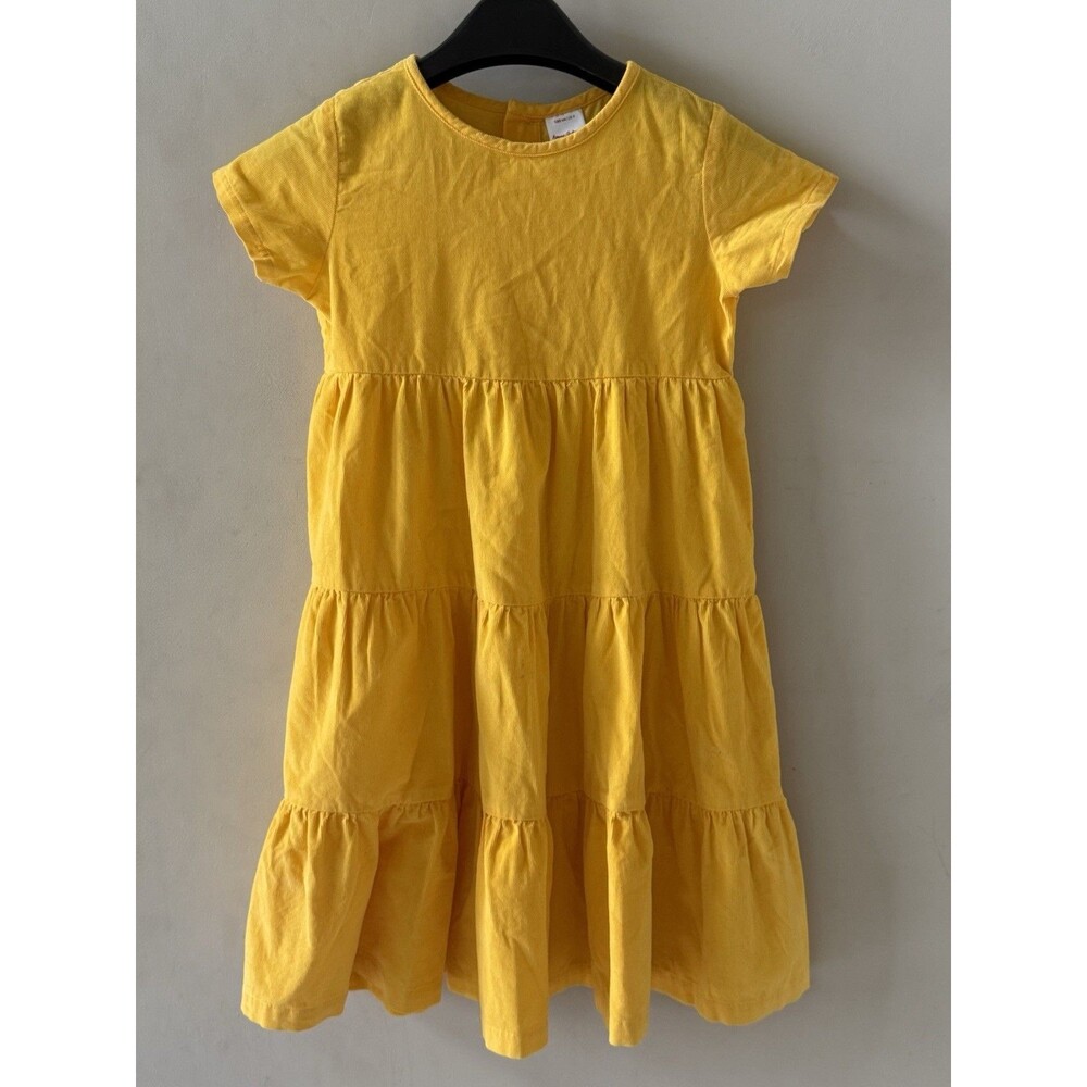 Hannah Anderson, Short Sleeve Girls, Yellow Light Weight Cord Dress Size 130 US8